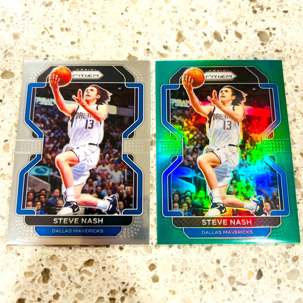 STEVE NASH PRIZM TRADING CARDS LOT PANINI NO.164 2021-22 NBA